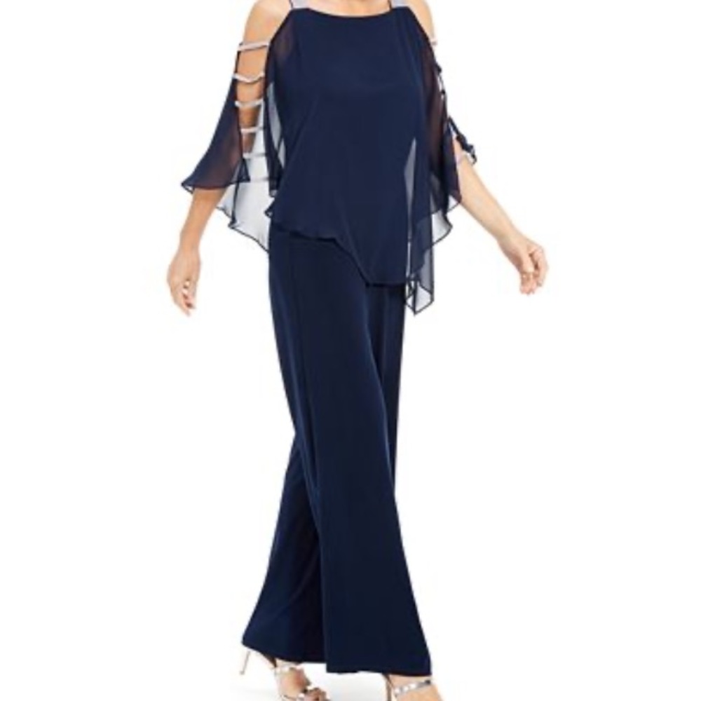 MSK Pant Jumpsuit Chiffon Overlay
